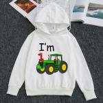 Children'S Sports Cartoon Car Boy Cotton Hoodie Worsted