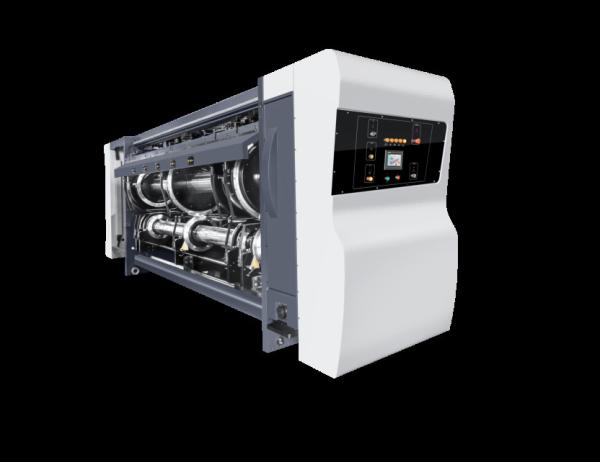 White Automatic Steel Flexo Printing Slotting Cardboard Box Die Cutting Machine