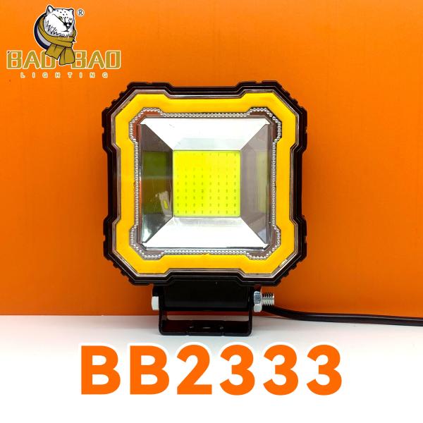 Square Yellow White Flashing Dual Color Truck LED Headlight 4x4 Car Offroad Work
