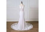 Sling Lace Mermaid Long Tail Bridal Gown / Off The Shoulder Wedding Dress