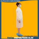 Durable Disposable Laboratory Coats , Disposable Dust Coats 22-55g/㎡ Weight