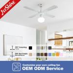 OEM Remote Control Ceiling Fan with 1stshine Classic White Finish and 4 MDF