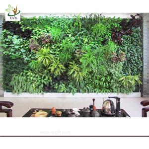 China UVG GRW027 Artificial Green Wall Lifelike Plastic Plants for indoor garden landscaping factory