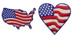 Washable Embroidered 3D USA Country Flag Patches For Clothing DIY
