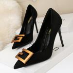 121-7 Korean Version Of All-Match Professional Women'S Shoes Stiletto Suede