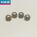 Circular Diamond Buttons 11mm Custom Metal Buttons For Shirts