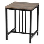 43.3“L Wooden Dining Room Table And Chair Set With 1 Bench 2 Stools
