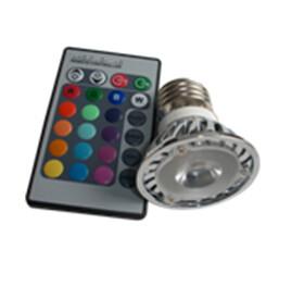 China E27 3W RGB color led spot light beam angle 38 degree 3 years warranty factory