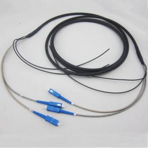 China Tactical armored black Fiber Optic Patch Cord SC/LC/FC/ST/E2000 connecto, DSC base station Outdoor Fiber Patch Cable factory