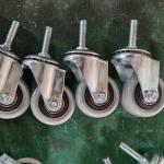 50mm PP Core PVC Wheel Soft Swivel Plate Casters With Brake For Furniture