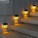 Outdoor Wall Decoration Solar Powered Wall Lights with Amber RGB Color