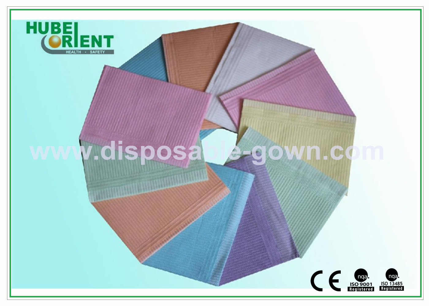 Disposable Dental Bibs Hospital Disposable Products Paper Bibs For Adults , 39*68cm