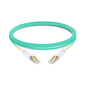 China 1m (3ft) Duplex OM3 Multimode LC UPC to LC UPC PVC (OFNR) Fiber Optic Cable factory