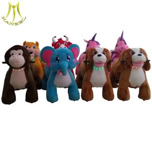 China Hansel electric stuffed animals children ride on battery powered games factory