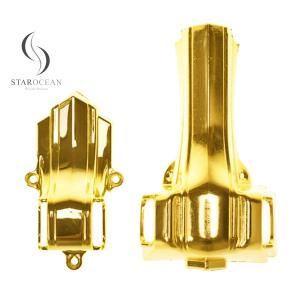 China Gold Plastic Die-Cast Coffin Accessories, Metalized Coating Of Coffin Parts 10# G factory