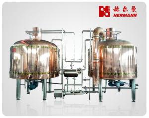 China 300L Copper / SS Commercial Beer Brewing Equipment With Beautiful Mash System factory