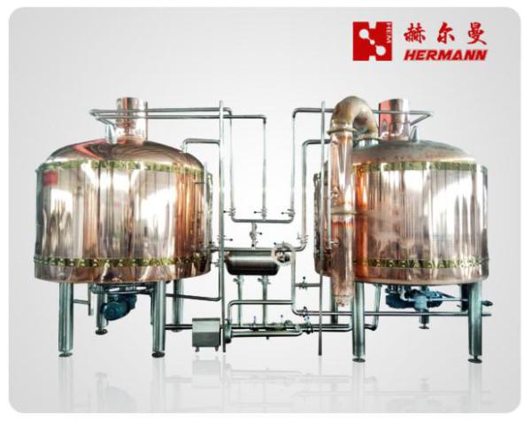 300L Copper / SS Commercial Beer Brewing Equipment With Beautiful Mash System