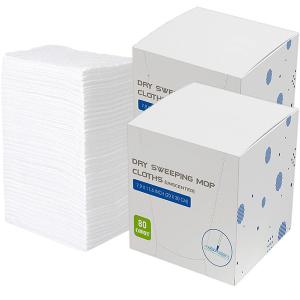 China White 80 Count Dry Sweeping Pad 7.8&quot;X11.8&quot; Disposable Dry Mop Refills factory