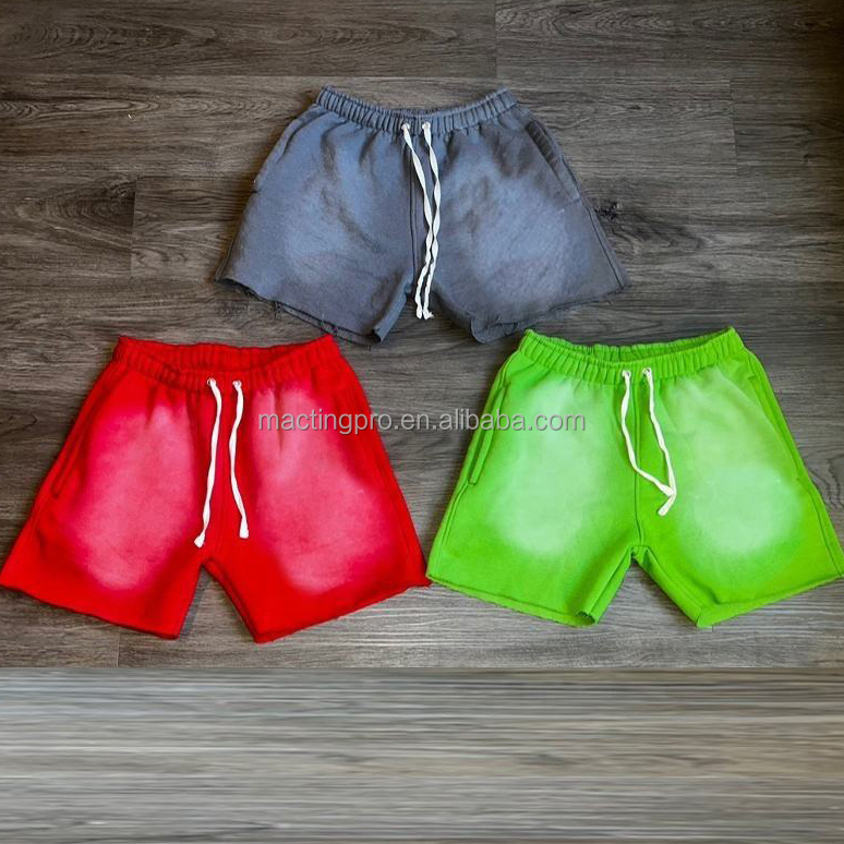 Raw Hem Acid Wash Faded Plain Fleece Joggers Shorts The Ultimate Streetwear Essential