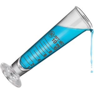 China Lab Graduated Measuring Cup With Spout Wide Mouth Glass Conical Beaker Liquid Dispenser Measuring Cylinder on sale