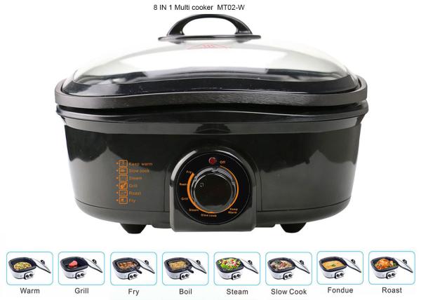 5 Liter Electric Multi Cooker , Power Pot Pressure Cooker 1200-1400W Overheat
