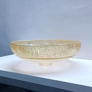 China Drain Size 1.77 Inch Glass Vessel Basins For Contemporary Bathrooms factory