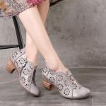 S457 New Women'S Shoes Original Retro Handmade Leather Stitching Round Head
