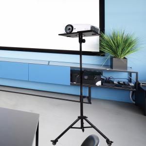 China Book Computer Adjustable Projector Tripod Stand With Wheels factory