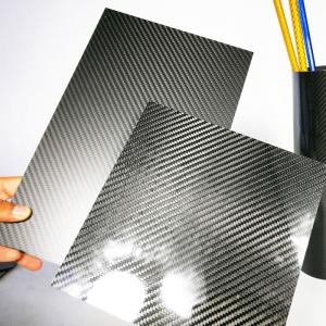 China Glossy / Matte 3K Carbon Fiber Sheet Plate 1 - 5mm 100x250 200x300 400X500 500x500 500x600mm factory