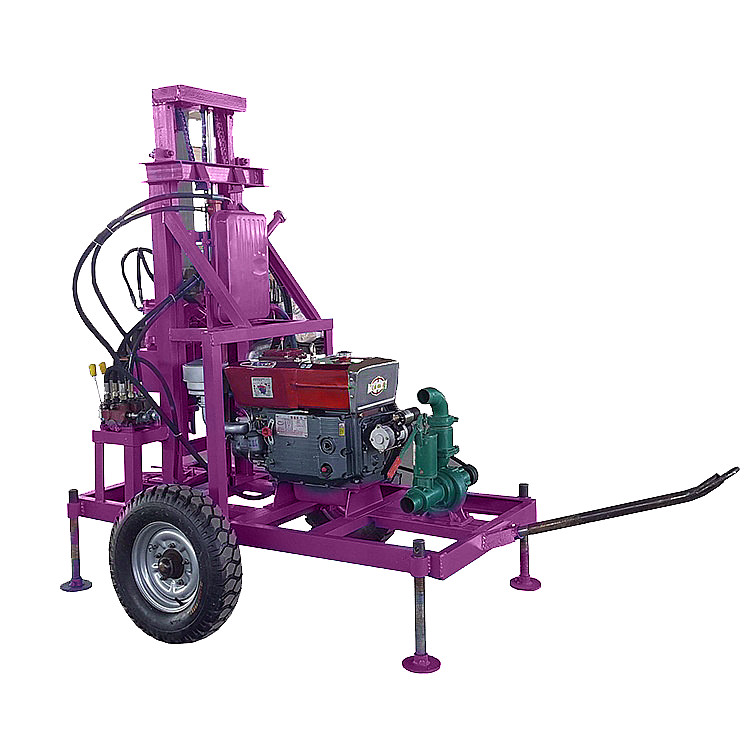 Trailer Mounted Water Well Drilling Rigs 120m Deep Portable Water Well Drilling Machine