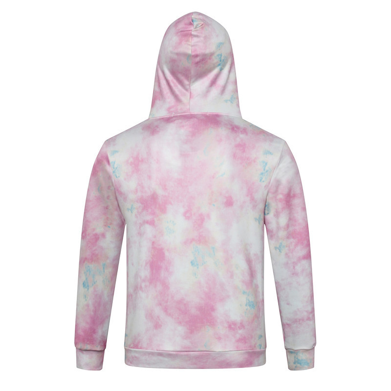 Autumn Tie Dye 3d Digital Print Mens Oversized Pullover Hoodie