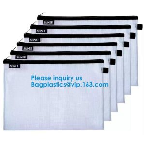 China Zipper Bag/File bag/Document bag,PP/ PVC plastic clear file bag with zipperA3 A4 A5,Eco-Friendly, Water Proof/Dust Proof factory