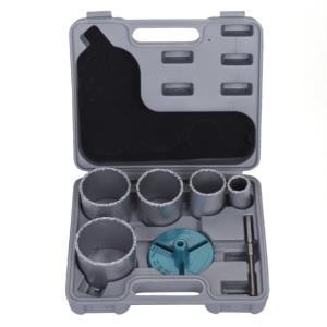 China 92HRC 7PC Tungsten Carbide Hole Saw Kit 25mm Cutting Depth For Acoustic Tile factory