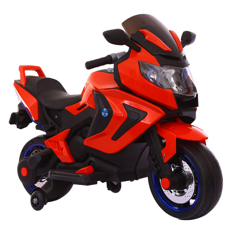 12V390 Battery Red White Blue Electric Ride On Motorcycles for Kids Long-Lasting Fun