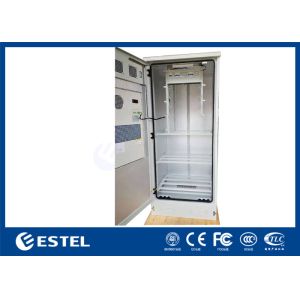RAL7035 Grey Color Outdoor Telecom Cabinet 19 Inch Rack With Battery Rack