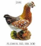 Unique hen jewelry box metal jewelry trinket box hen jewelry box