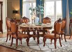 Upholstery Solid Wood Carved Vintage Restaurant Dining Chair