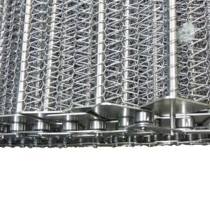 China Food Grade 314 316 Ss Chain Link Conveyor Belt Anti Corrosion factory