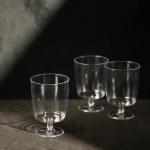Transparent Plastic PS Cups 210ML Disposable Wine Goblets FDA Certified For Wine