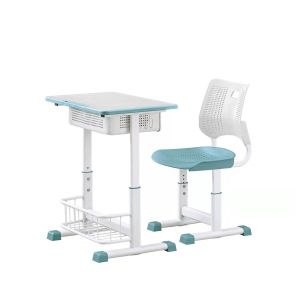 China Height Adjustable Office Furniture Plastic Metal Classroom Desk And Chairs factory
