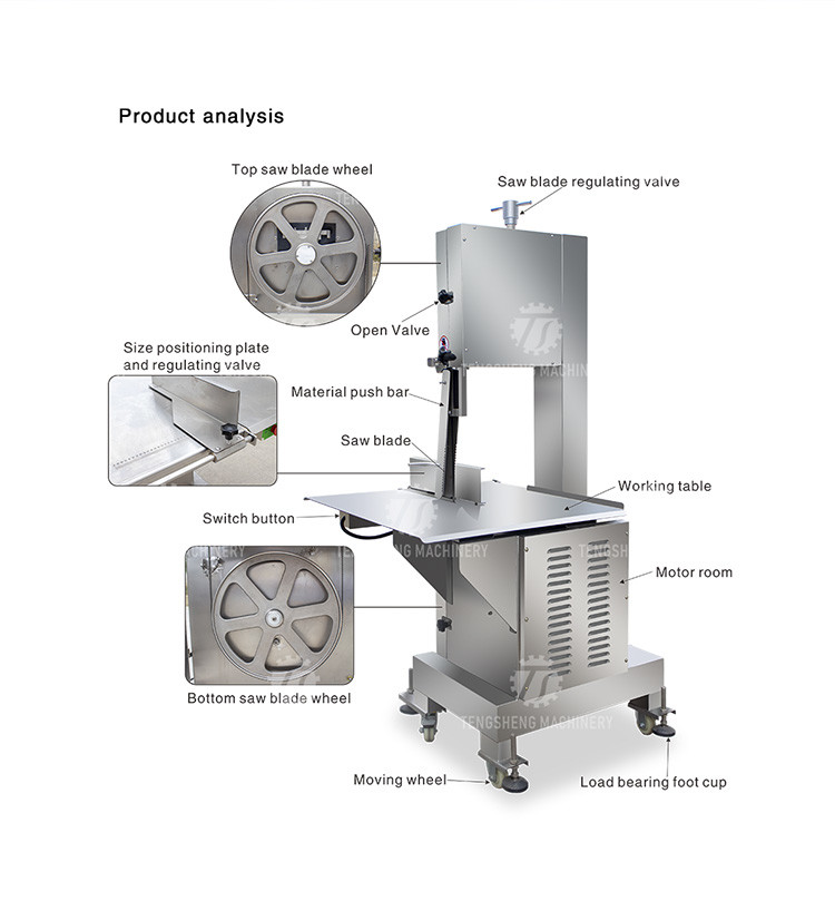Electric Food Processor Meat Saw Meat Effective Bone Saw Machine
