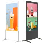 Ultra Thin Floor Standing Advertising Display Digital Signage For Supermarket
