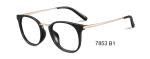 Plastic Flexible Optical Glasses Frames Metal Temple Square Eyeglasses Frames