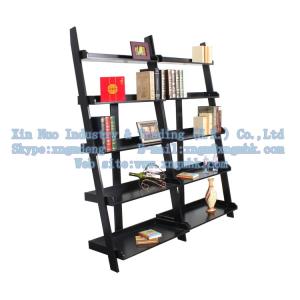 China Wooden ladder shelves, wooden display rack, wooden display stand, wood storage rack factory