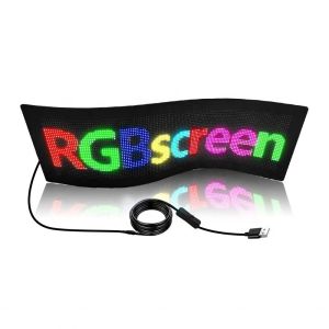 China Bluetooth App Controlled Flexible LED Display for Animated Programmable Taxi Signage on sale China Bluetooth App Controlled Flexible LED Display for Animated Programmable Taxi Signage on sale