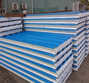 China Eco Friendly Customized Prepainted EPS Roof Panel Sandwich For Roofing Or Walling factory