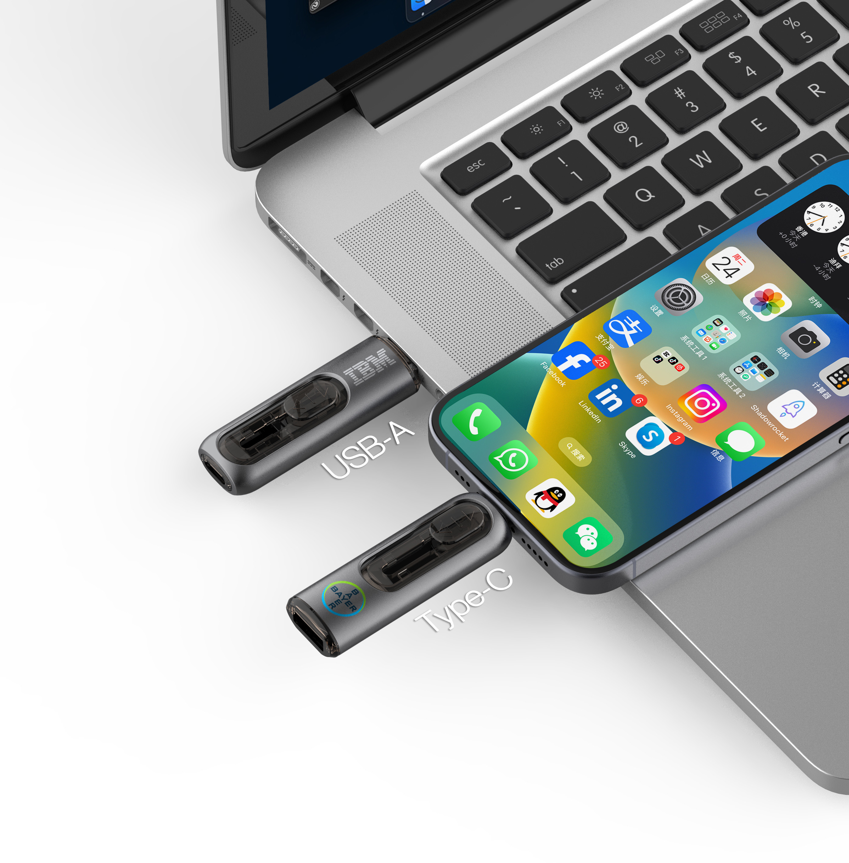 Mac and Android Compatible OTG USB Flash Drive for Windows Data Transfer and Storage