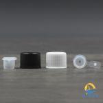 White / Black Plastic Bottle Caps , Roll On Plastic Bottle Closures PP Material
