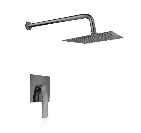 Single lever concealed in-wall bath shower mixer gun metal bathroom brass faucet
