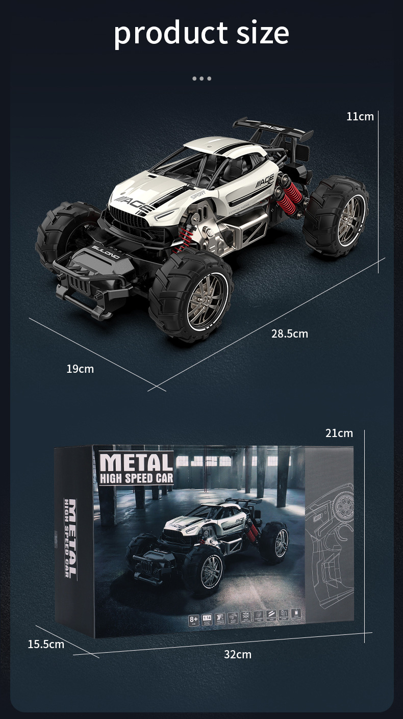 High Speed 1 14 Scale All Terrain RC Car with 2.4 GHz Remote Control Off-Road Truck